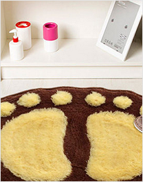 可爱小脚丫浴室门口吸水防滑地垫